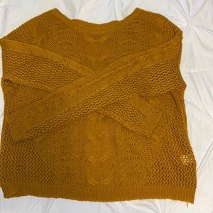 Mustard cardigan sweater